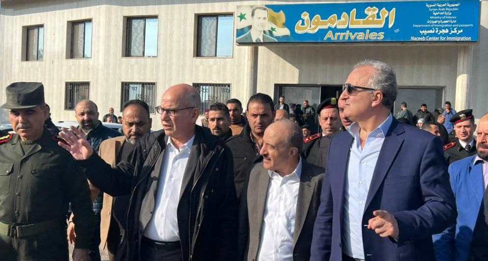 وزيرا النقل والداخلية في جولة تفقدية لسير الإجراءات والعمل في معبر نصيب الحدودي